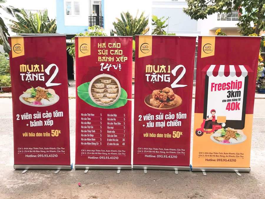 Thi c&ocirc;ng Standee quảng c&aacute;o Vinh Nghệ An